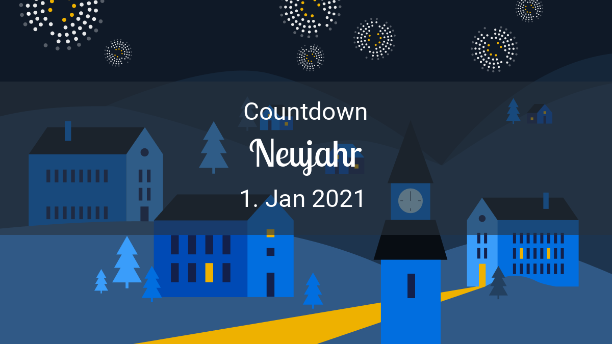 Silvester-Countdown - Countdown bis Neujahr 2021