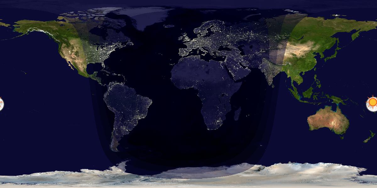 Tag & Nacht Weltkarte