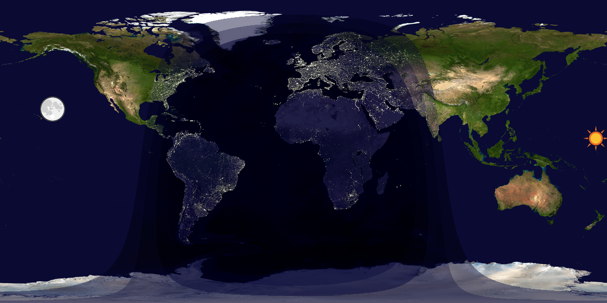 Tag & Nacht Weltkarte