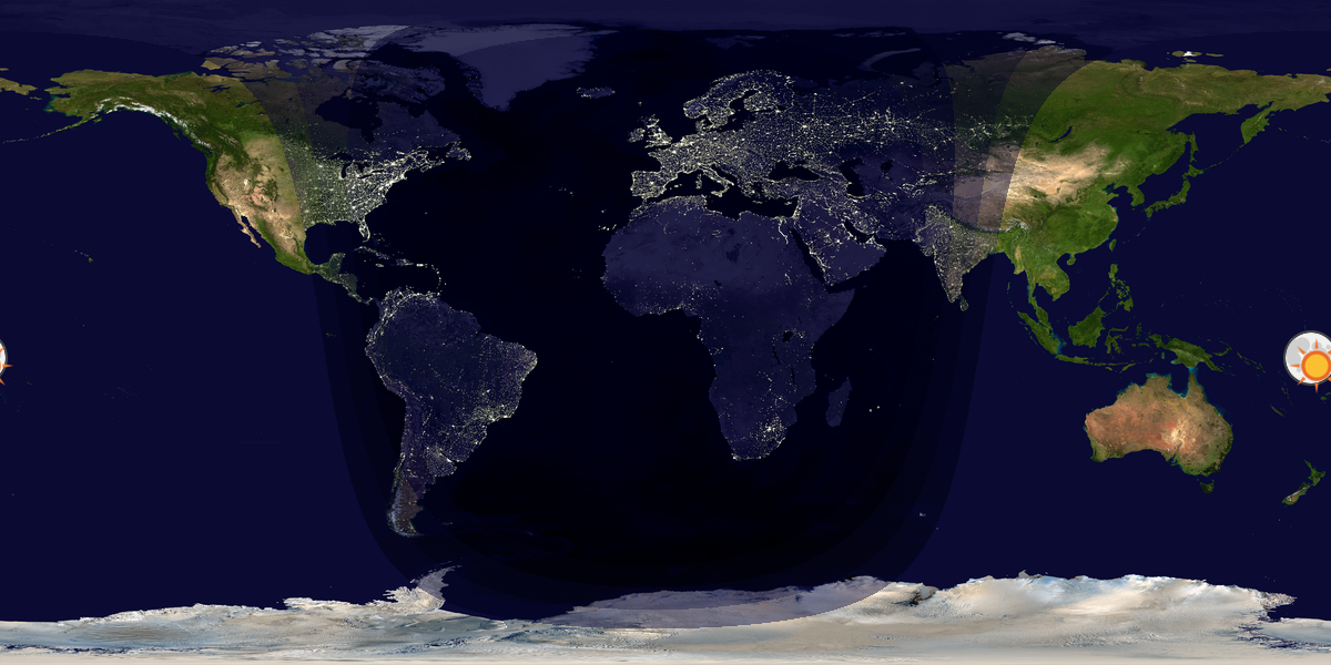 Tag & Nacht Weltkarte