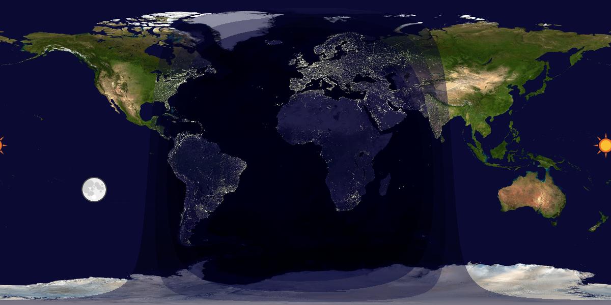 Tag & Nacht Weltkarte