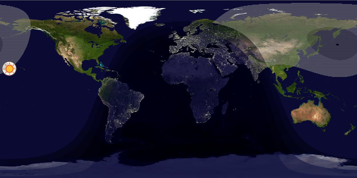 Tag & Nacht Weltkarte