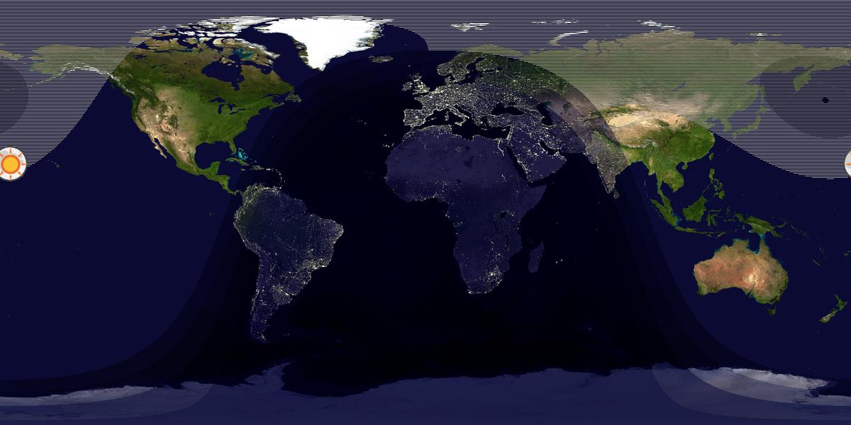 Tag & Nacht Weltkarte