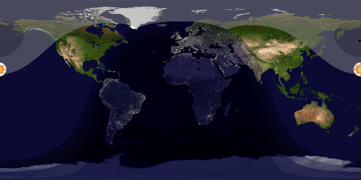 Tag & Nacht Weltkarte