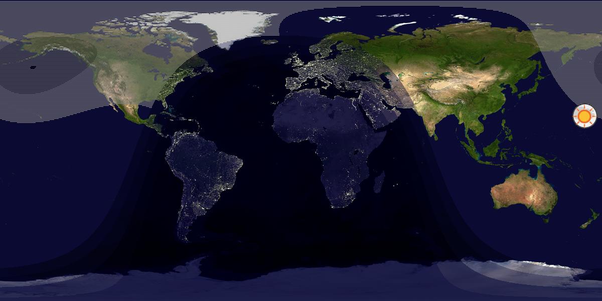 Tag & Nacht Weltkarte