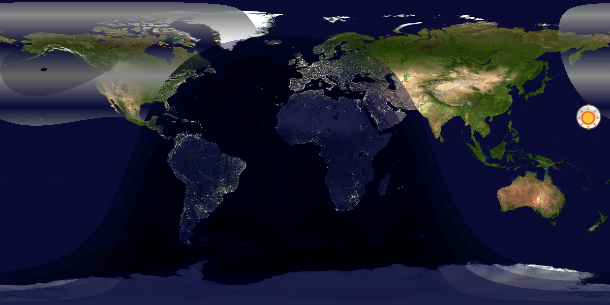 Tag & Nacht Weltkarte