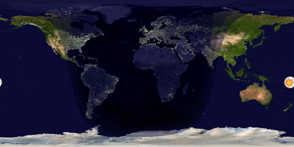 Tag & Nacht Weltkarte