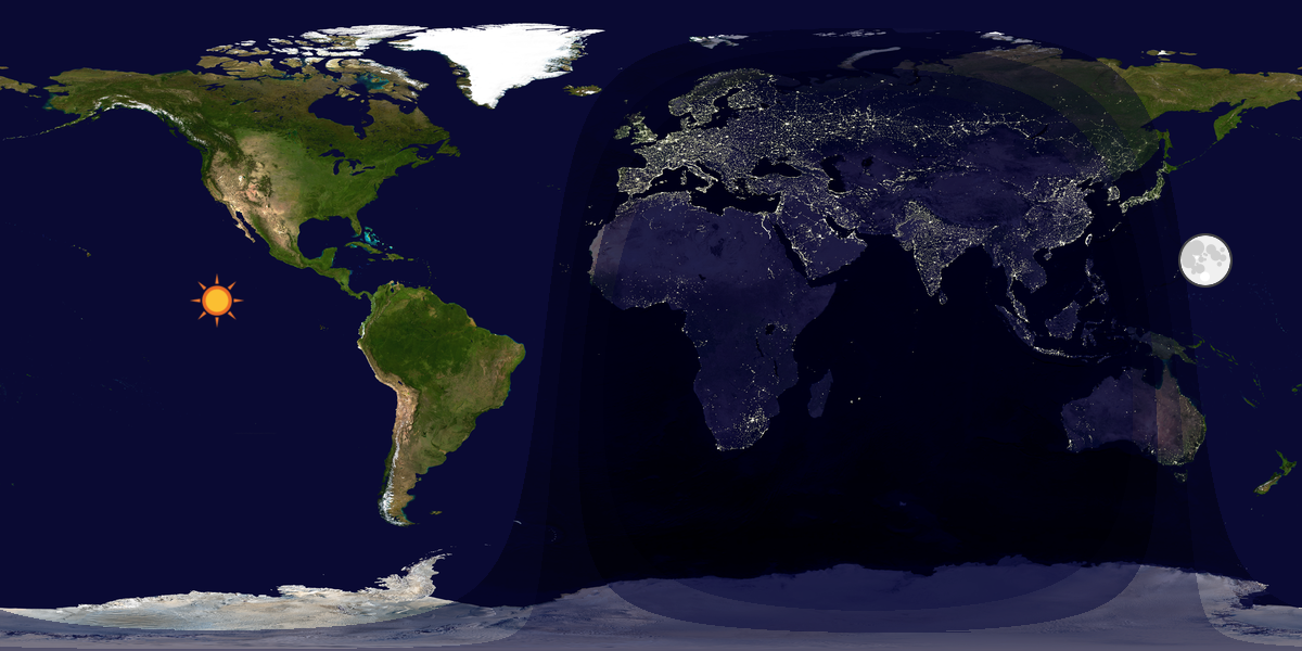 Tag & Nacht Weltkarte