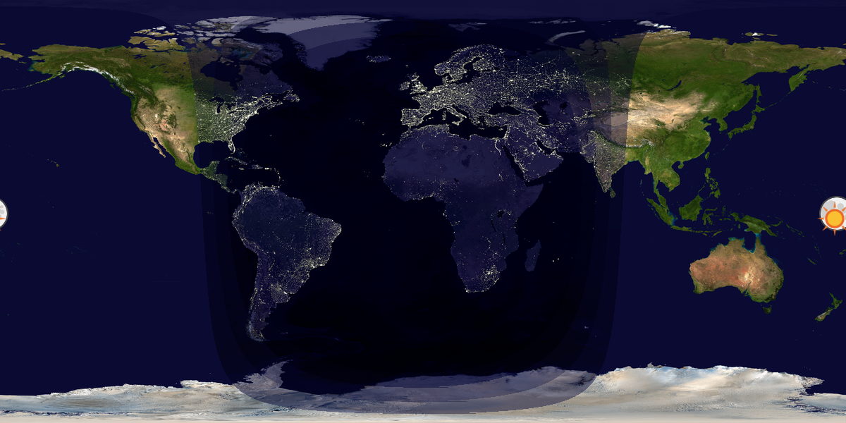 Tag & Nacht Weltkarte
