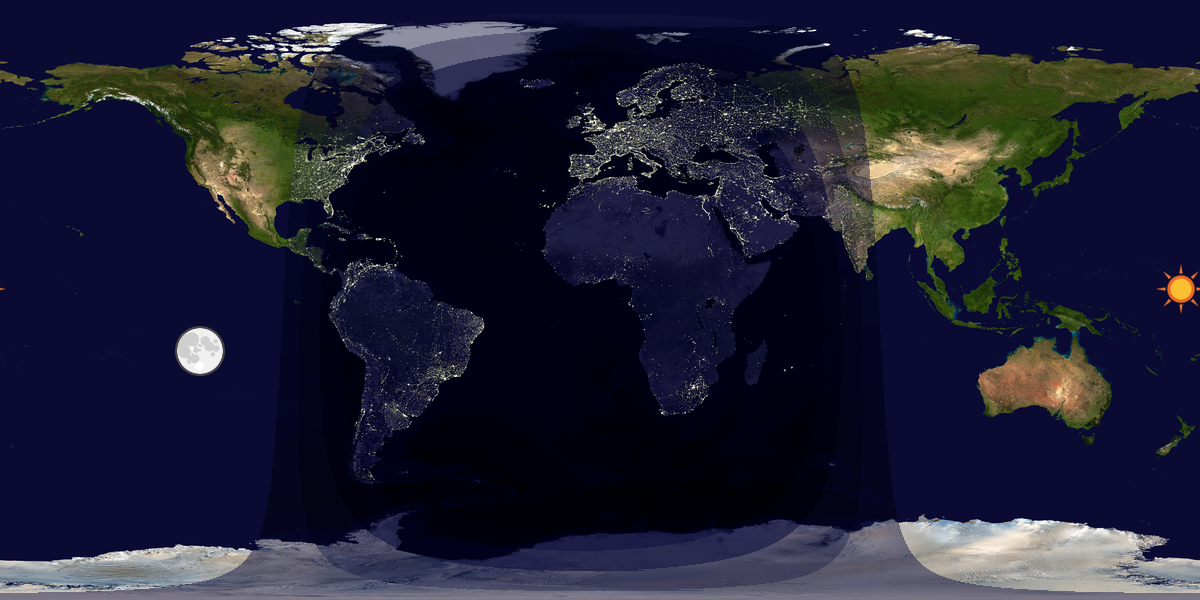 Tag & Nacht Weltkarte
