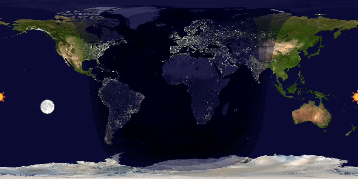 Tag & Nacht Weltkarte