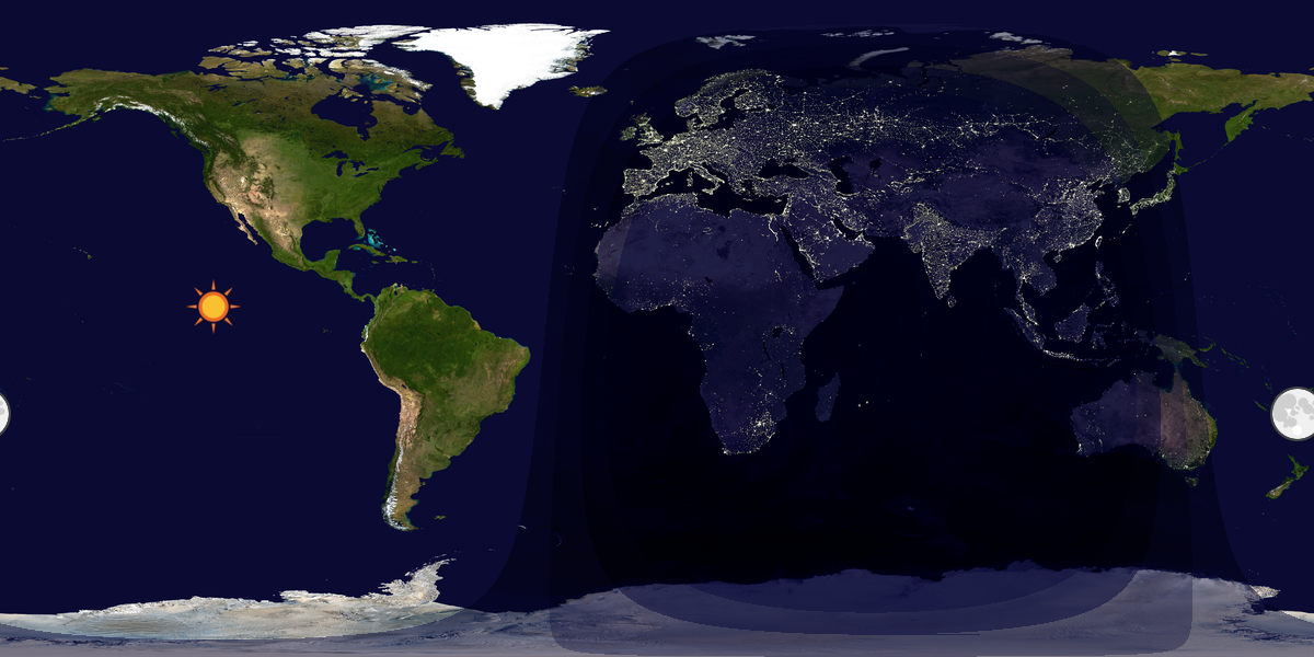 Tag & Nacht Weltkarte