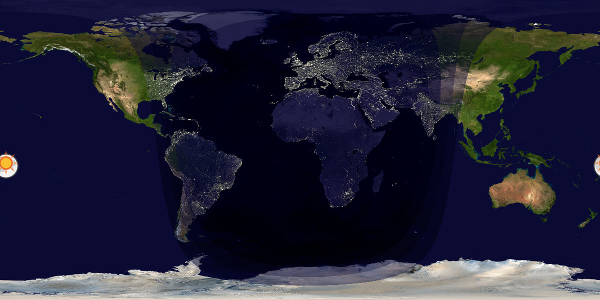 Tag & Nacht Weltkarte