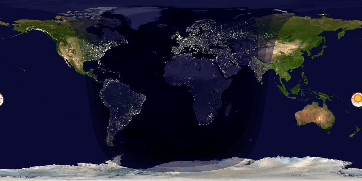 Tag & Nacht Weltkarte