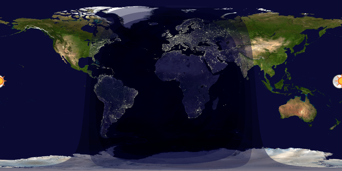 Tag & Nacht Weltkarte