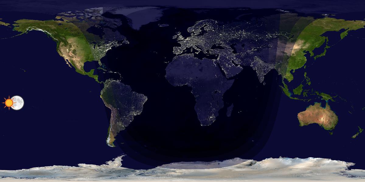 Tag & Nacht Weltkarte